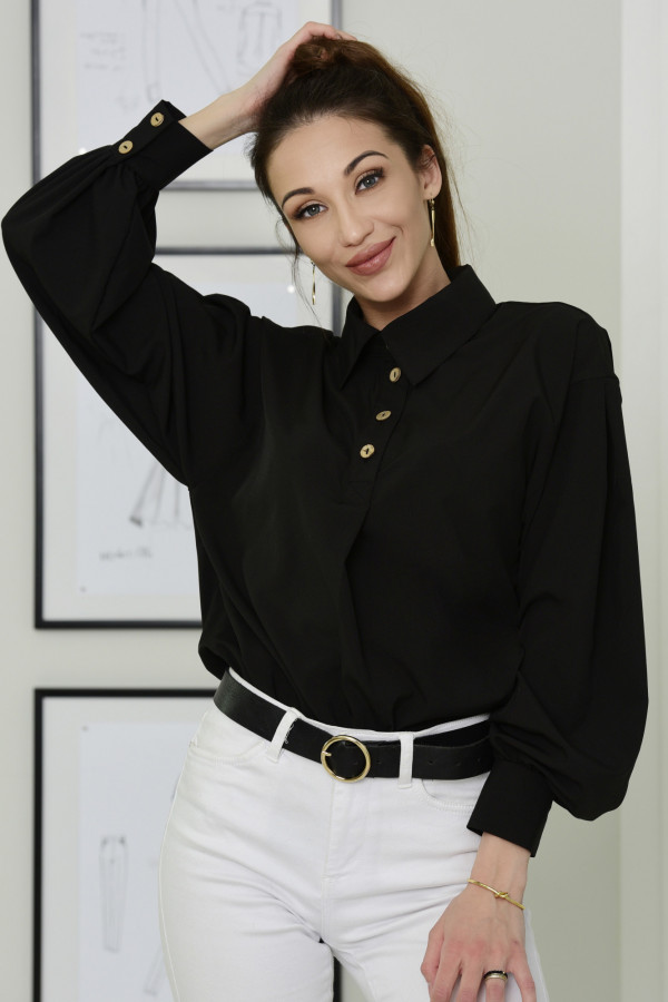 Bluzka koszulowa Jilin czarna model 004
