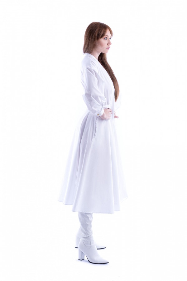 Sukienka wiązana Thalia biały 006